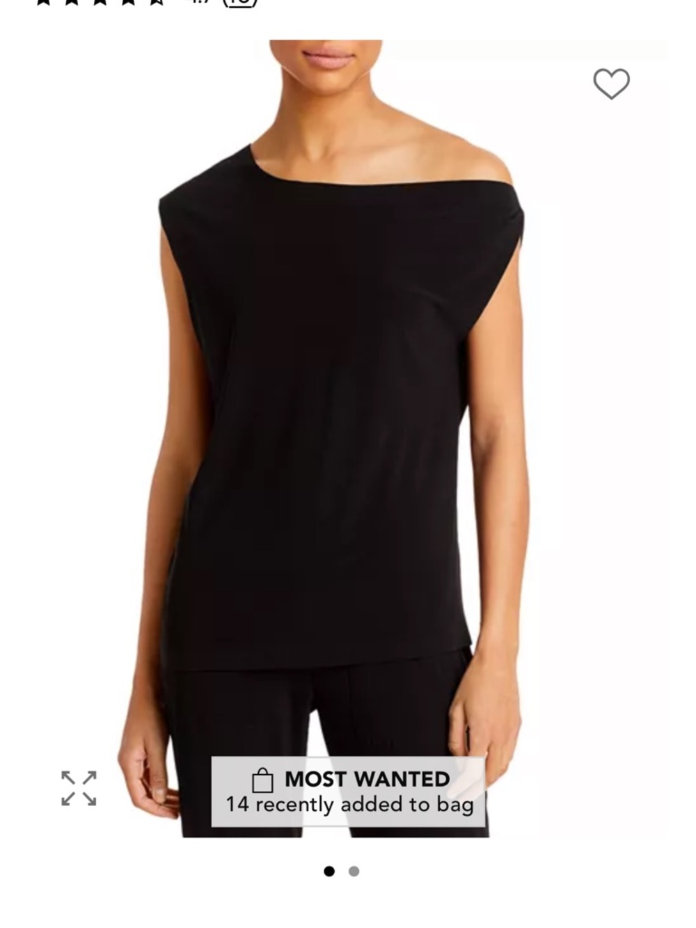 Norma Kamali Golden Brown Off-Shoulder Tunic Top